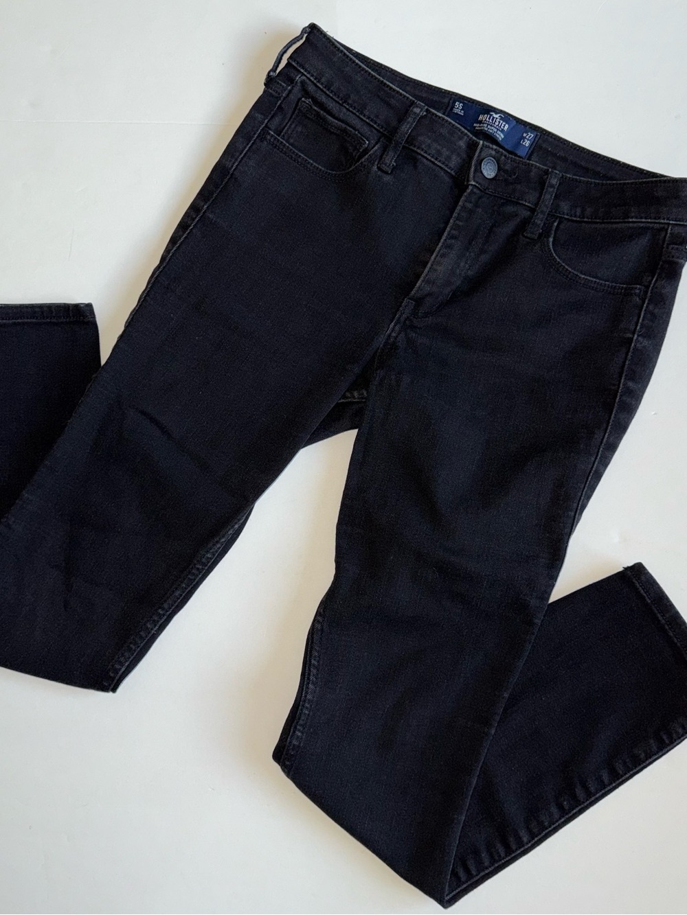 Hollister Black Mid-Rise Super Skinny Jeans 5S W27 L26